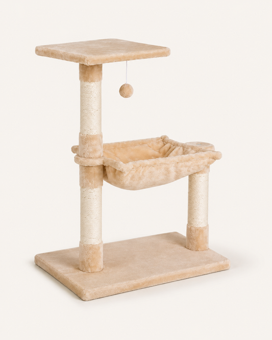Kwispelwinkel | Compacte Krabpaal 70 cm met Hangmat en Platform