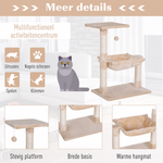 Kwispelwinkel | Compacte Krabpaal 70 cm met Hangmat en Platform
