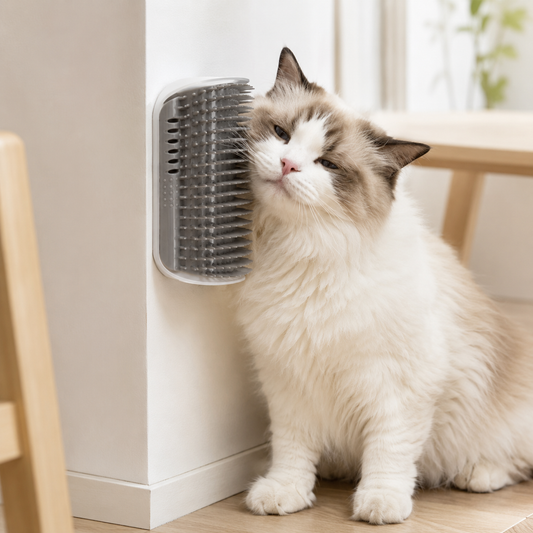 Kwispel-winkel | Kattenhoekborstel met Massagefunctie en Haarverwijdering