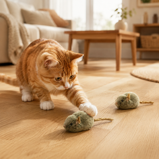 Kwispelwinkel | Pluche Muisspeeltje met Geluid voor Katten