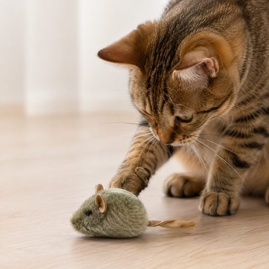 Kwispelwinkel | Pluche Muisspeeltje met Geluid voor Katten