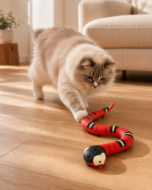 Kwispelwinkel | Interactieve Elektrische Slang voor Katten met Smart Sensor