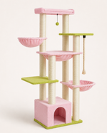 Kwispel-winkel | Luxe Kattenboom 169 cm met Groot Kattenhuis, Hangmatten en 11 Sisal Krabpalen
