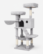 Kwispel-winkel | Kattenboom 135 cm met Kattenhuis, Hangmat en Sisal Krabpalen