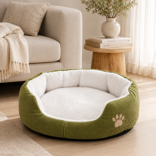 Kwispelwinkel | Zacht Lamswol Huisdierenbed voor Kleine Honden