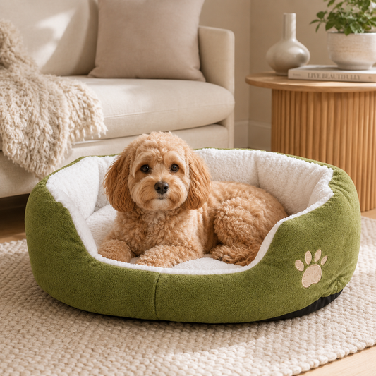 Kwispelwinkel | Zacht Lamswol Huisdierenbed voor Kleine Honden