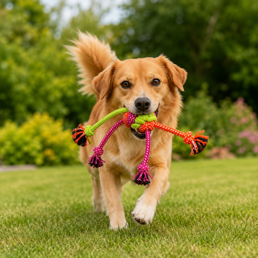 Kwispel-winkel | Kleurrijke Touwbal voor Honden