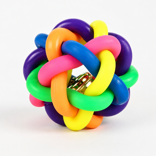 Kwispel-winkel | Rubberen Speelballen met Bel voor Honden – Set van 2