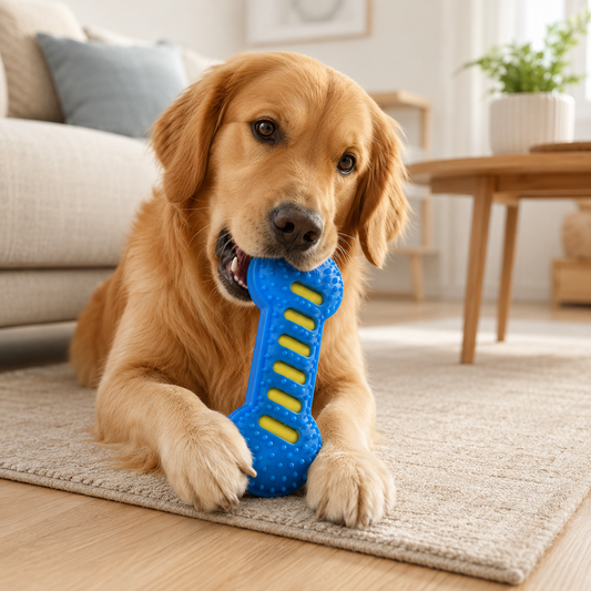 Kwispel-winkel | Rubberen Kauwbot met Piep voor Honden