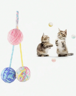 Kwispelwinkel | Kleurrijke Garenbal met Belletje voor Katten
