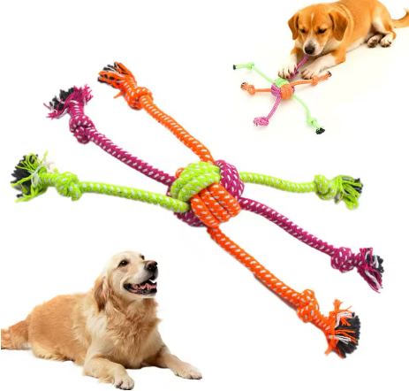 Kwispelwinkel | Kleurrijke Touwbal voor Honden