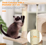 Kwispelwinkel | Kattenboom 112 cm met Kattenhuis, Platforms en Sisal Krabpalen
