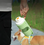 Kwispelwinkel | Draagbare Waterfles met Voercontainer voor Honden