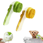 Kwispel-winkel | Siliconen Badborstel met Shampoodispenser voor Honden