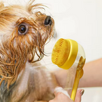 Kwispel-winkel | Siliconen Badborstel met Shampoodispenser voor Honden