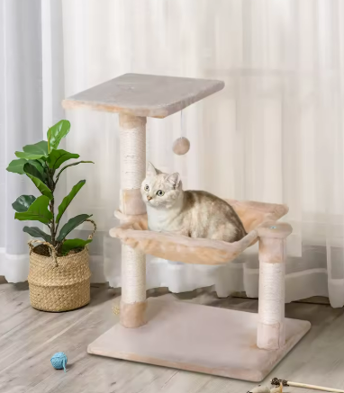 Kwispelwinkel | Compacte Krabpaal 70 cm met Hangmat en Platform