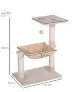 Kwispelwinkel | Compacte Krabpaal 70 cm met Hangmat en Platform