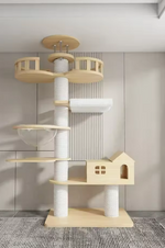 Kwispelwinkel | Moderne Houten Kattenboom in Nordic Design