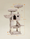 Kwispel-winkel | Kattenboom 135 cm met Kattenhuis, Hangmat en Sisal Krabpalen