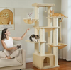 Kwispel-winkel | Luxe Kattenboom 169 cm met Groot Kattenhuis, Hangmatten en 11 Sisal Krabpalen
