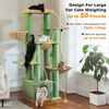 Kwispel-winkel | Luxe Kattenboom 169 cm met Groot Kattenhuis, Hangmatten en 11 Sisal Krabpalen