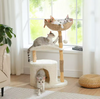 Kwispel-winkel | Moderne Kattenboom met Rotan Mand, Kattenhuis en Massief Houten Krabpalen