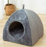 Kwispelwinkel | Warm Kattenhuis van Arctic Fleece met Handvat